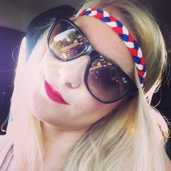 Image of Red, White and Blue Braided Headband