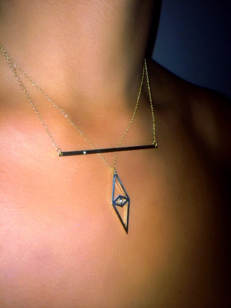Image of Bar Stoned Necklace