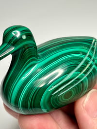 Image 4 of Malachite Duck Carving | #3030