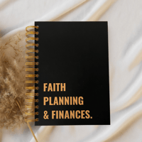Image 1 of 12 Month Undated Faith Planning & Finances Planner 