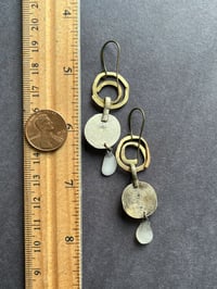 Image 5 of Opal resin earrings (brass)