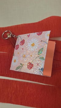 Image 3 of Pink Floral Sticky Note Cover for Desk & Office Organization