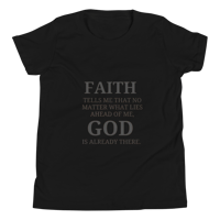 Image 2 of Unisex Youth Short Sleeve T-Shirt (Faith over fear)