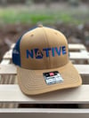 Georgia Native Snapback Trucker Hat Royal Blue/Gold 