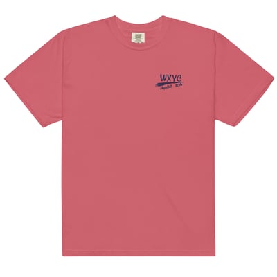 Image of Embroidered Slash Logo T-Shirt (Watermelon and Navy)
