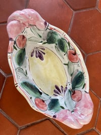 Image 1 of Four Legged Tub With Cherries, Pink Handles 