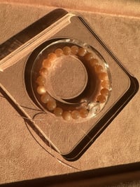 Image 4 of peach moonstone bracelet 橙月光手链+白阿赛