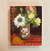 Anemone, Dandelions, and Pinch Pot