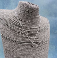 Image 3 of Handmade Sterling Silver Moldavite Bullet Point Pendant