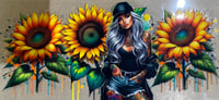 sunflower tattoo girl tumbler