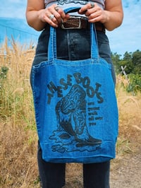 Image 2 of 'THESE BOOTS' XL Denim Shopper 