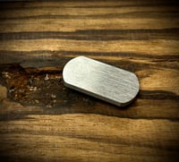 Image 2 of Dog tag shape THICK medallion blank stainless steel 