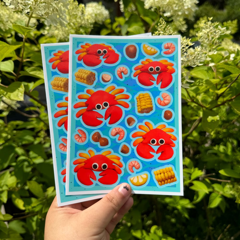 Image of + CRAB STICKER SHEET +