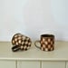 Image of checkered mug dark green 