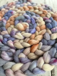 Image 3 of Pale Blossoms, on Spin-Skinny: 100% USA SW Merino Recycled Mill Ends