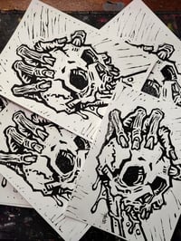 Image 4 of Yorick- lino print 5"x7"