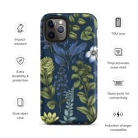 Image 5 of Art Nouveau Inspired Blue Boho Floral Tough Case for iPhone®