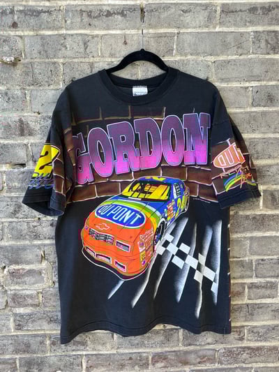 Image of 1994 Vintage JEFF GORDON Ready To Rumble All Over Print Nascar Tee, SIZE: XL