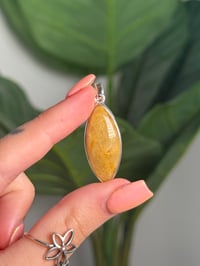 Image 1 of GOLDEN RUTILE PENDANT WITH CHAIN .925 STERLING SILVER -BRAZIL-