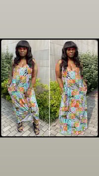 Image 1 of Jungle fever Long maxi dress with pockets