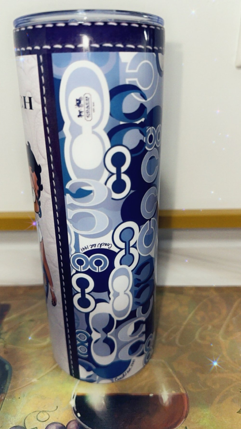 Image of Betty boop coach tumblers pick a colorful coach or the blue coach