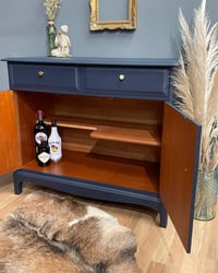 Image 2 of Dark blue & gold stag small sideboard 