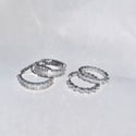 Silver Crystal V Earrings