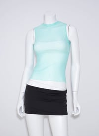 Image 1 of Mesh Tank Top - Turquoise