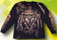 Image 1 of “CUTE SPIDER” BLEACH PAINTED LONG SLEEVE T-SHIRT 2XL