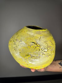 Image 9 of Yellow Crackle Vase #2