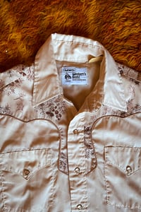 Image 3 of Vintage Mens cream western shirt (long sleeve) size S 