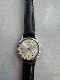 Image 2 of Vintage Seiko Credor Women's Watch with Black Leather Strap