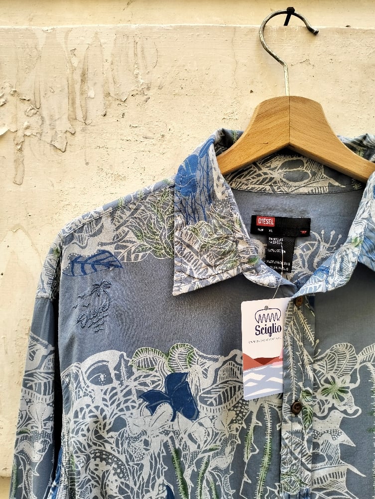 Camicia Diesel fondo azzurro