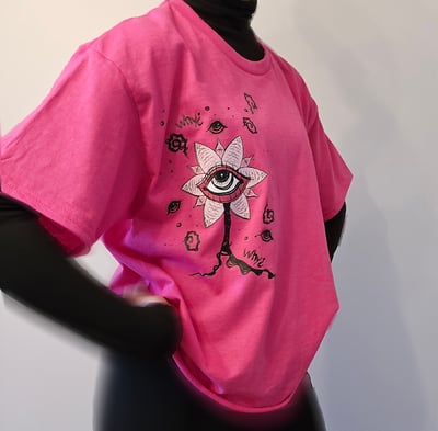 Image of why¿? cropped t-shirt pink