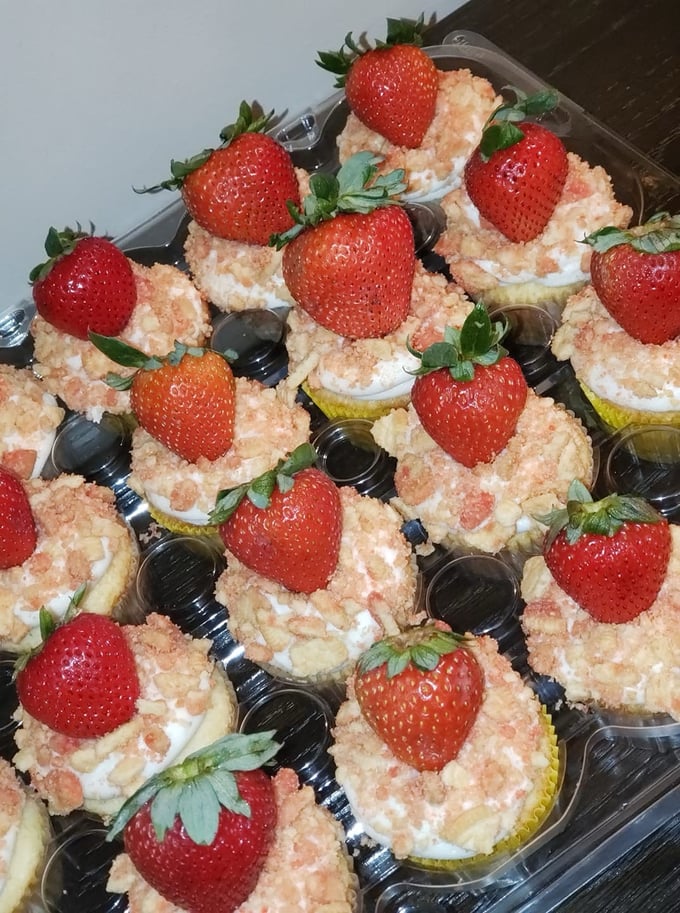 Image of Strawberry Crunch Cupcakes Dozen 