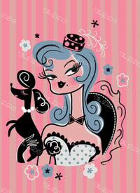 Image 1 of Fru Fru with Side Eye Full Size Diamond Painting by Miss Fluff