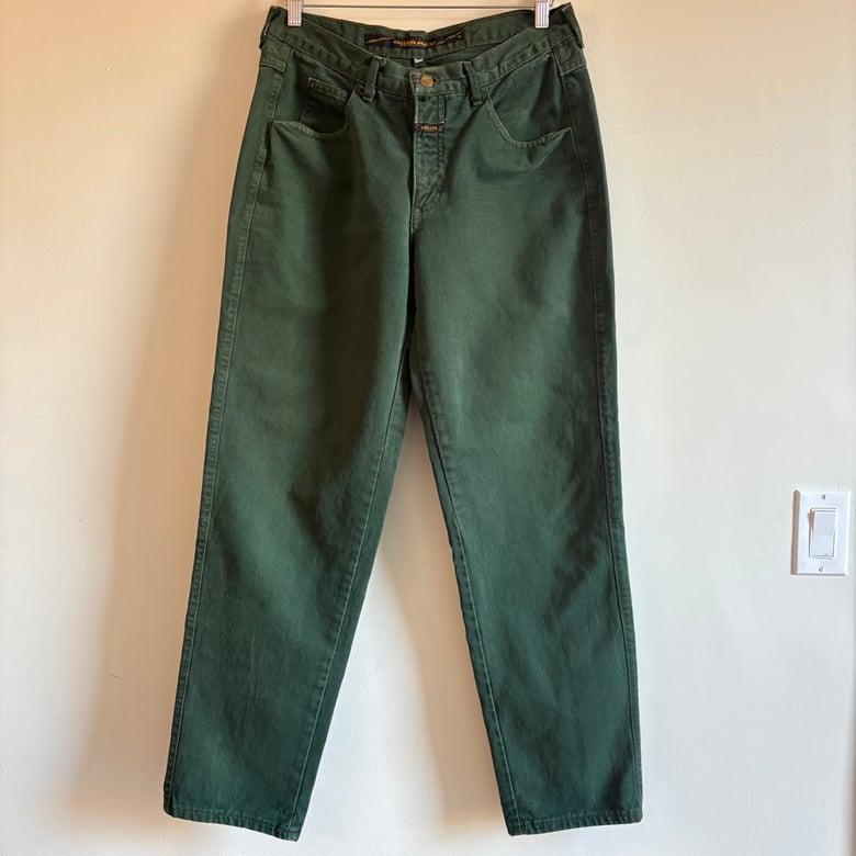 Image of Marithé + François Girbaud Green Overdye Jeans