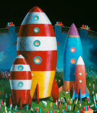 Image 2 of The Reluctant Spaceman (larger Giclee print)