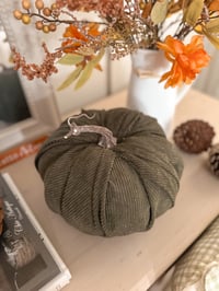 Image 1 of SALE! Olive Green Cord Pumpkin