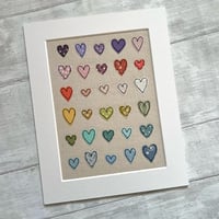 Image 1 of Pastel Rainbow Hearts Picture 