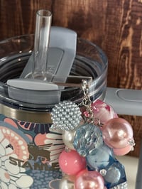 Image 3 of Blue Dream Flower Tumbler Straw Bauble
