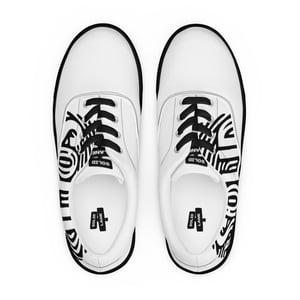 Image of Black Solid Printed Shoes