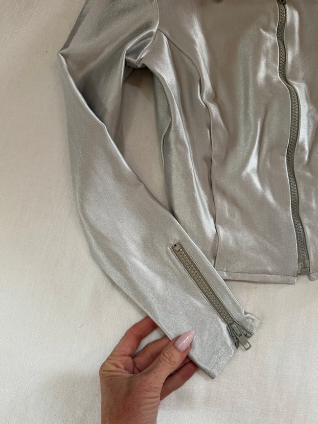1970s cosmic silver stretch trouser set 