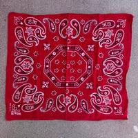 Image 1 of 70s Trunk Up Elephant Brand Bandana - RED