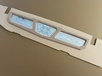 Image 2 of 1962-1964 IMPALA HT/CONV TRUNK WALL PANEL UNWRAPPED BOWTIE & PINSTRIPES WITH LED 