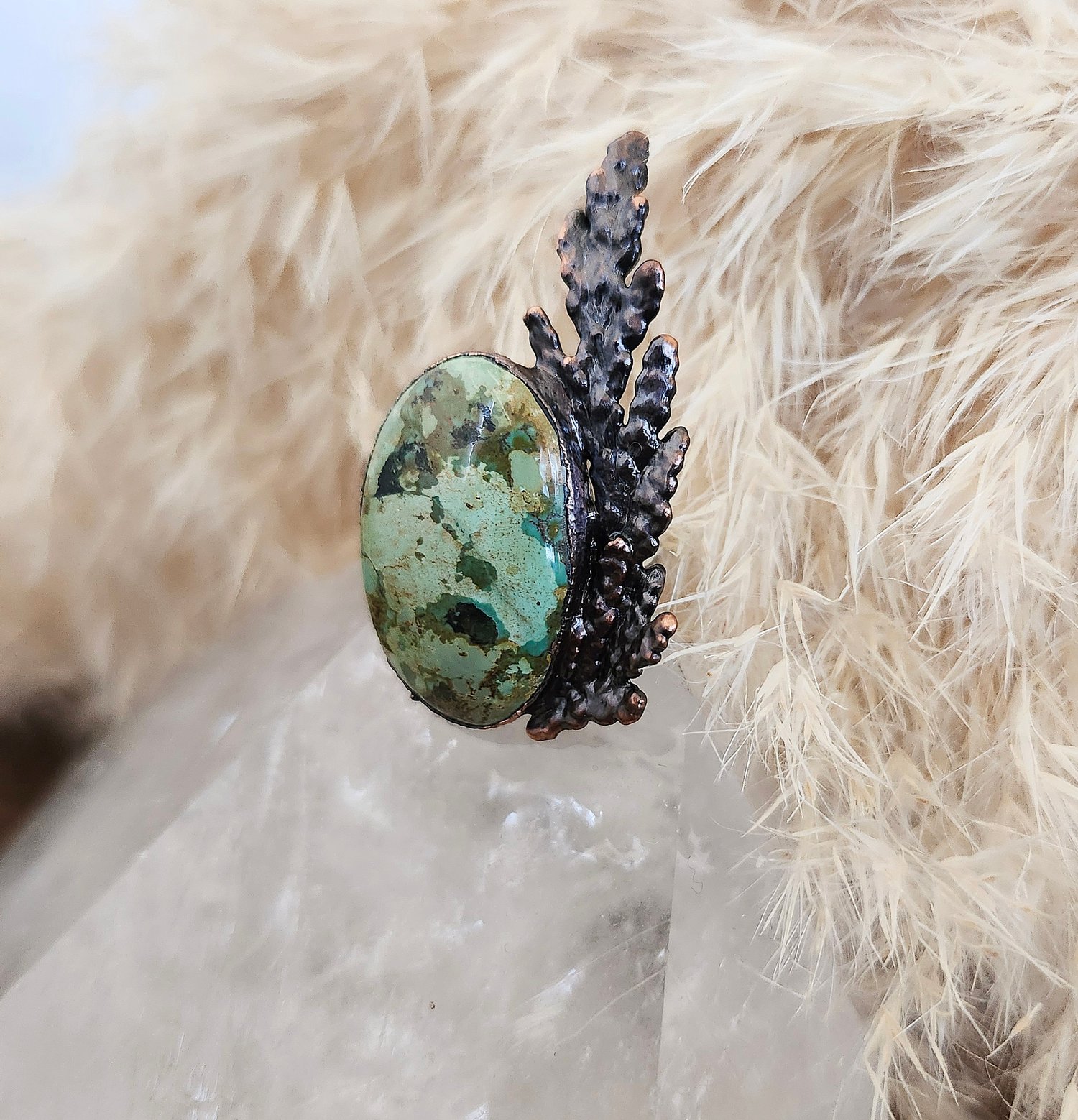 Image of African Turquoise & Cedar Ring