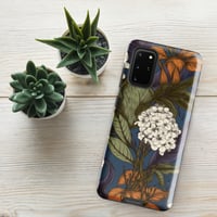 Image 12 of Art Nouveau Inspired Blue, Orange and White Boho Hippie Floral Sketch Tough case for Samsung®