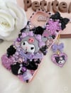 Kawaii Kuromi Purple Bling Phone Case