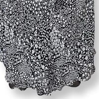 Image 6 of Vintage 90s Bias Cut Black and White Floral Print Reversible Midi Skirt - XL 