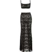 Image 4 of Statement mesh skirt set